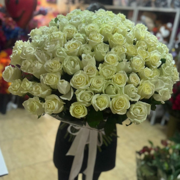 Букет 201 белая роза   в Алупке