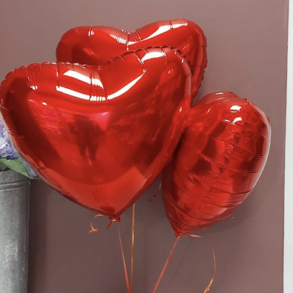 Фольгированый шар в форме сердца 1 шт. в Алупке